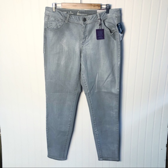 Lane Bryant Denim - Lane Bryant Sliver Gray Skinny Jean Womens 16